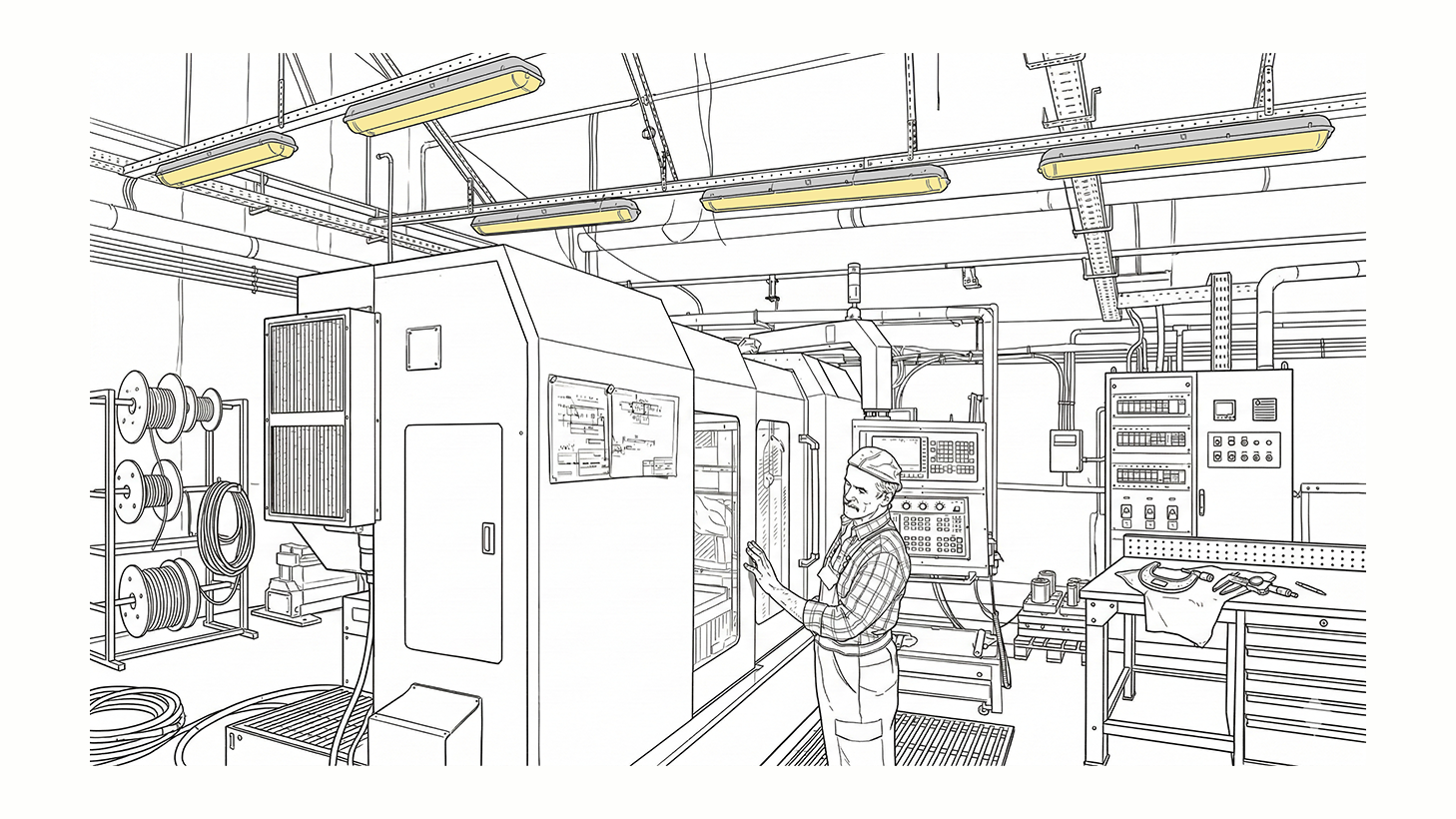 Shop Floor Industrial Lighting Concept